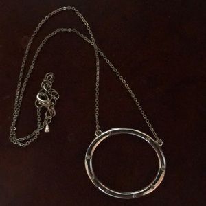 Silver oval necklace✨